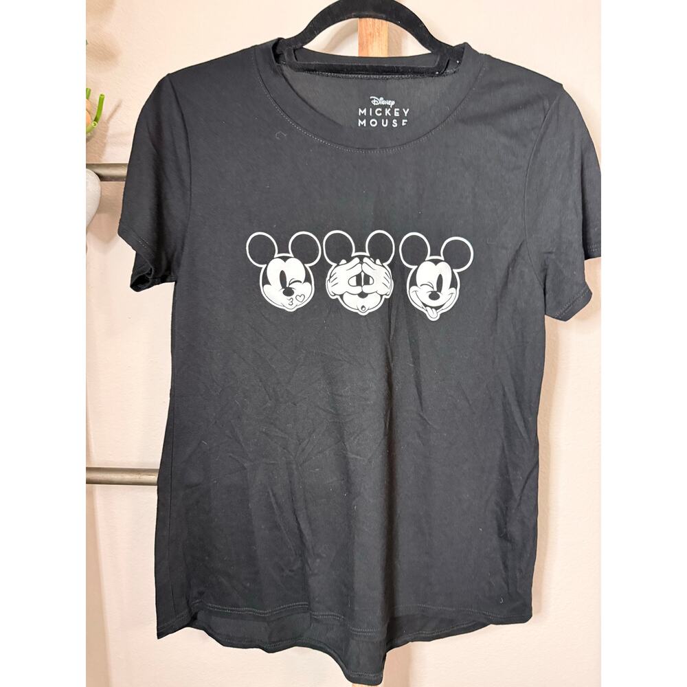 Disney Short Sleeve Black Mickey Mouse T Shirt Size Medium - Picture 2 of 7